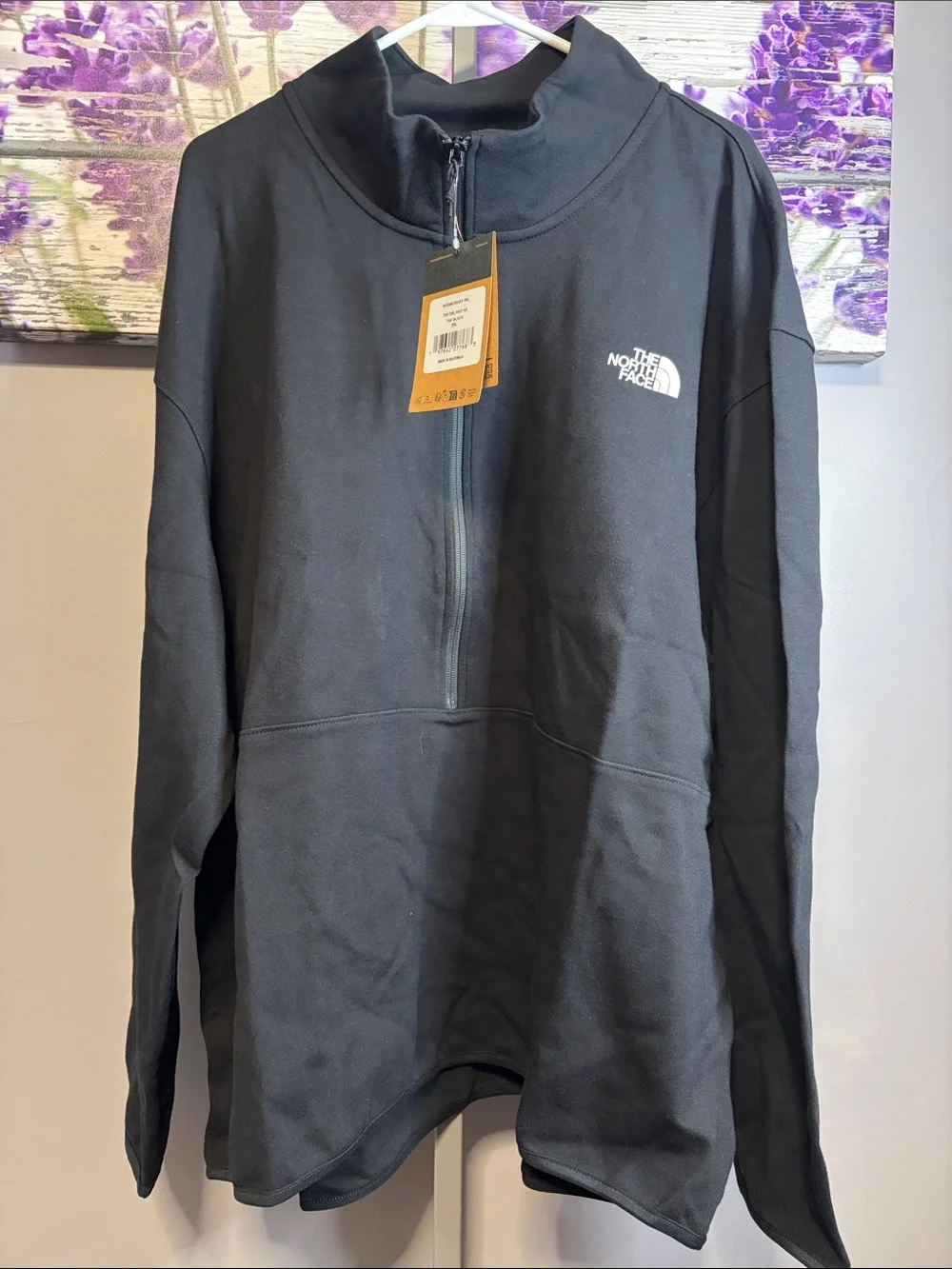 The North Face Men’s Black TNF DBL Knit Half-Zip Pullover Sweatshirt Size XXXL